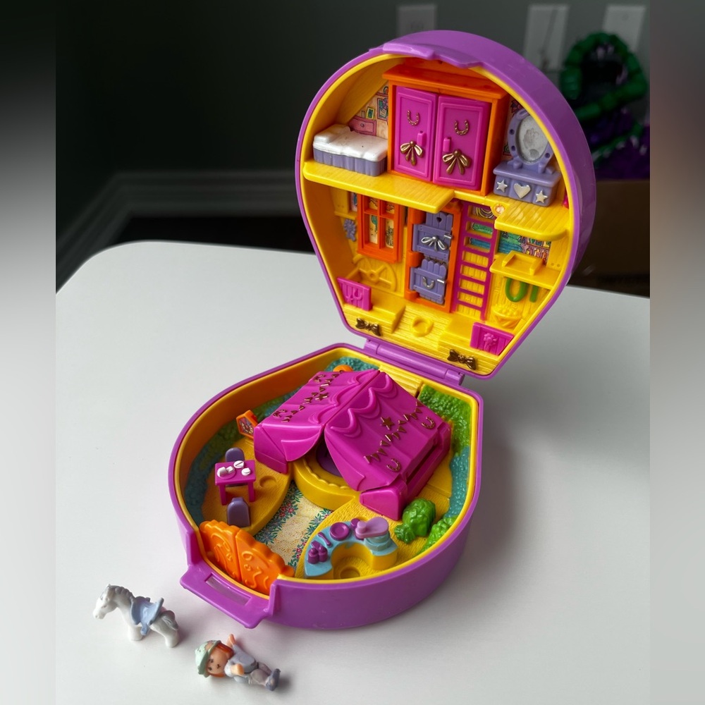 Polly pocket pony ridin show compact vintage toy read